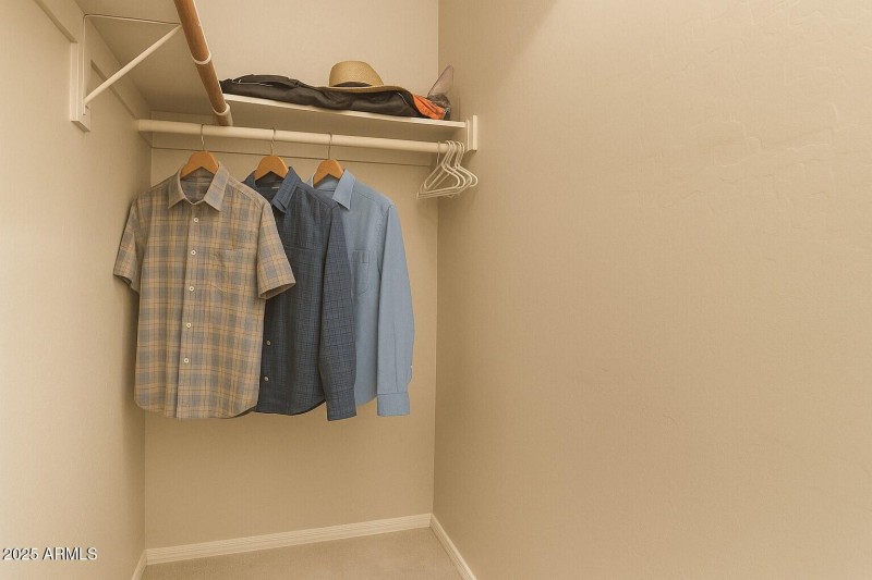 Organized Closet with Shirts