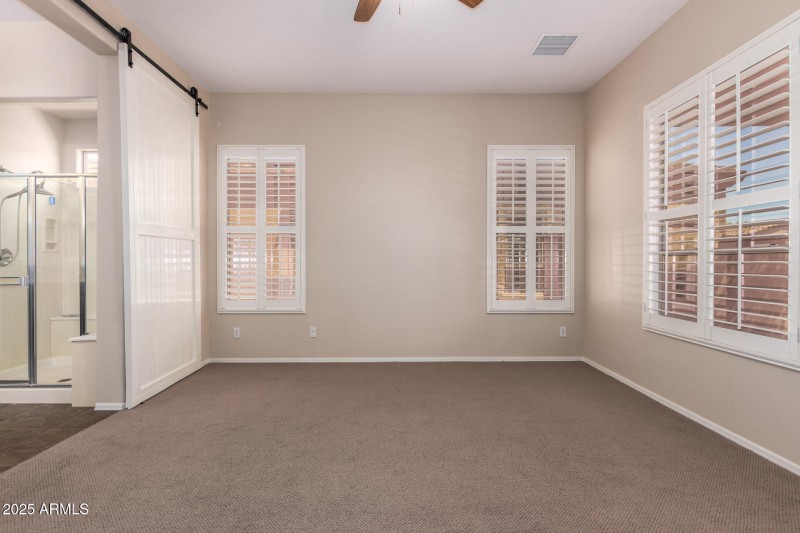 Shutters in primary suite
