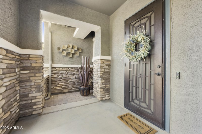 Beautiful Wrought iron front screen door