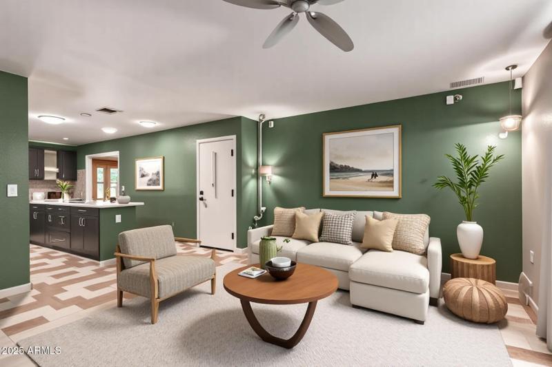 Living Room Virtually Staged