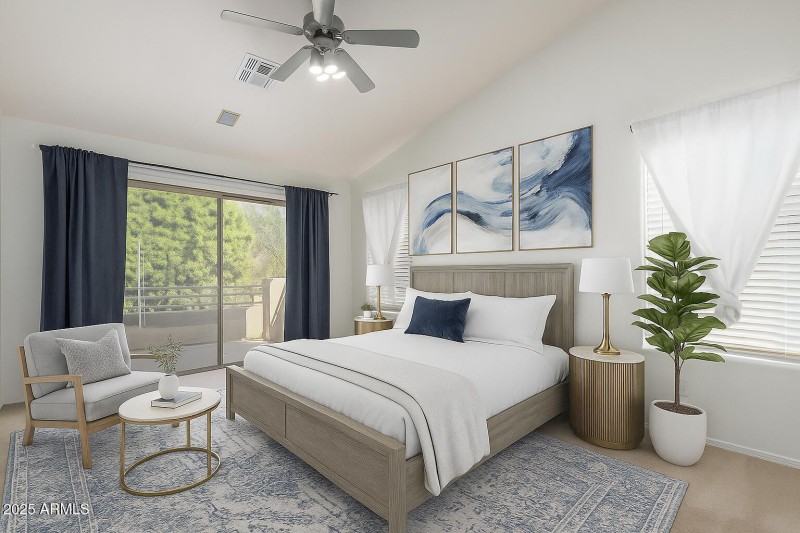 Villa Linda Master Bedroom Staged