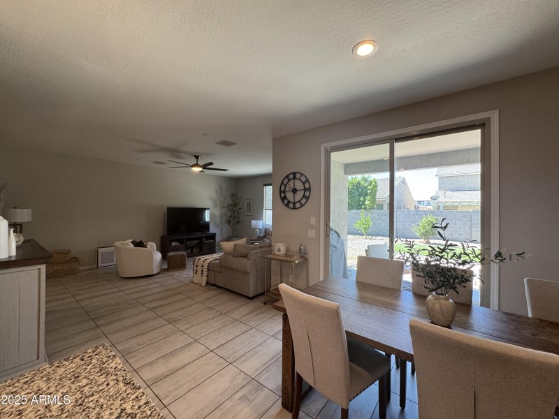 Living Room with Backyard View