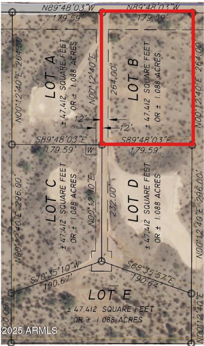 Lot B outline