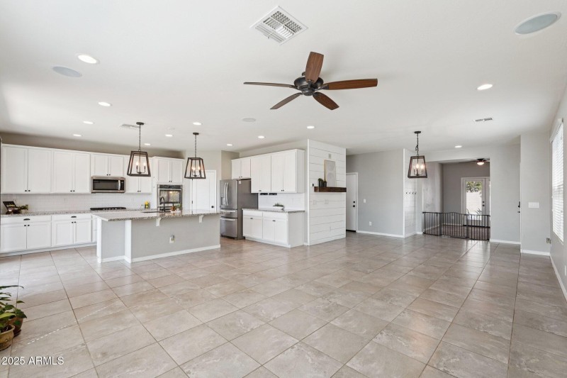 Family Room, Kitchen & Family Room Area