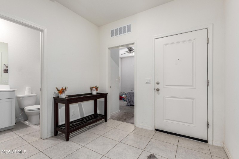 Front Hallway Bath & Front View Door