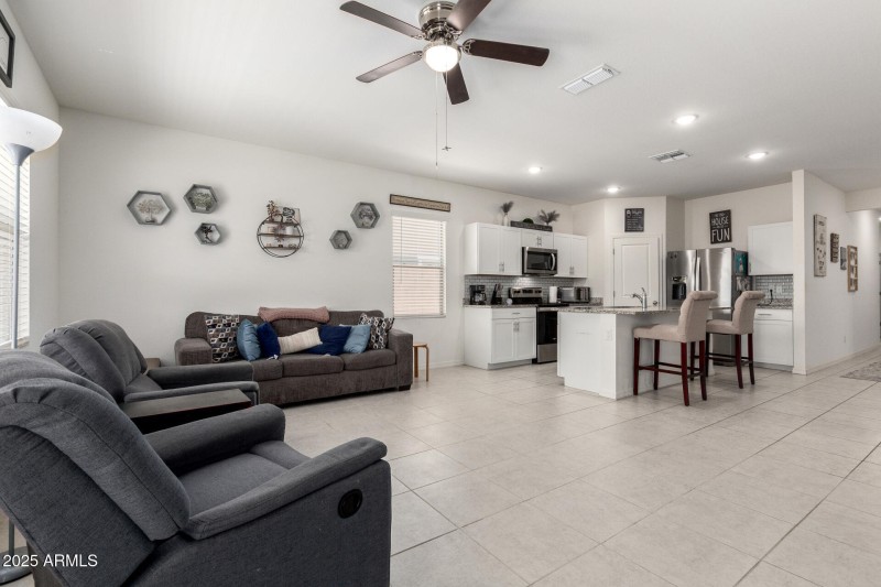 Living Room & Kitchen View