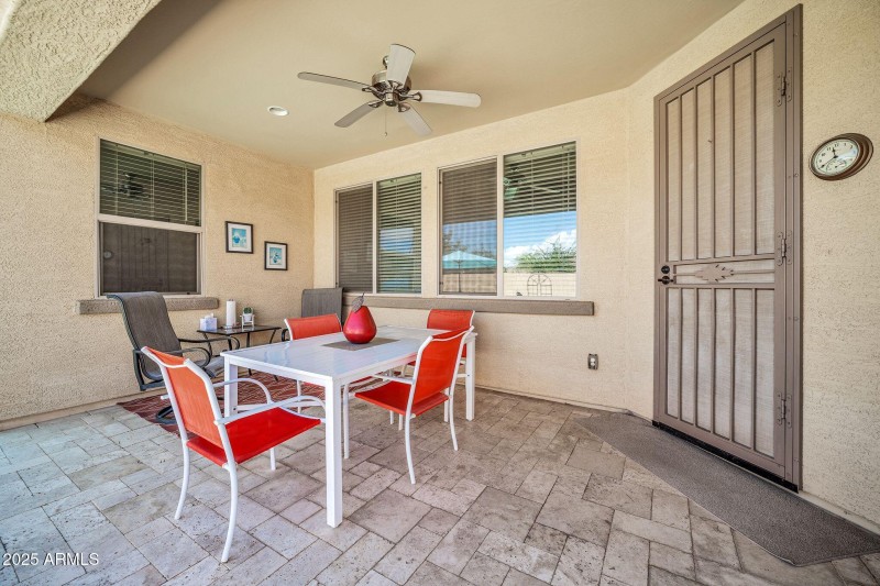 Large covered patio