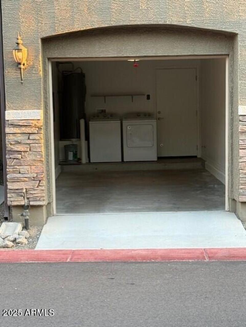 Garage with laundry
