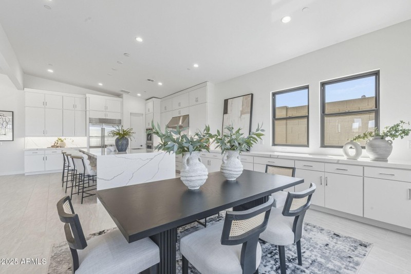 Dining Space with extended Cabinetry
