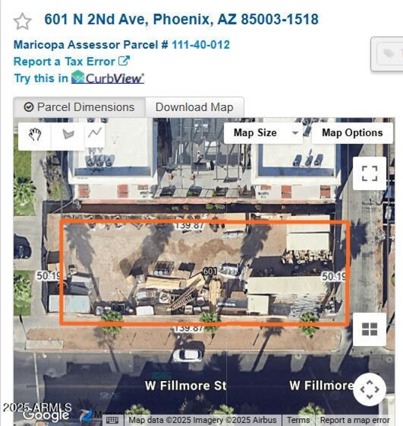 601 N 2nd Ave lot dimensions