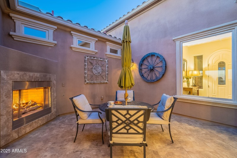 Outdoor Seating with Gas Fireplace