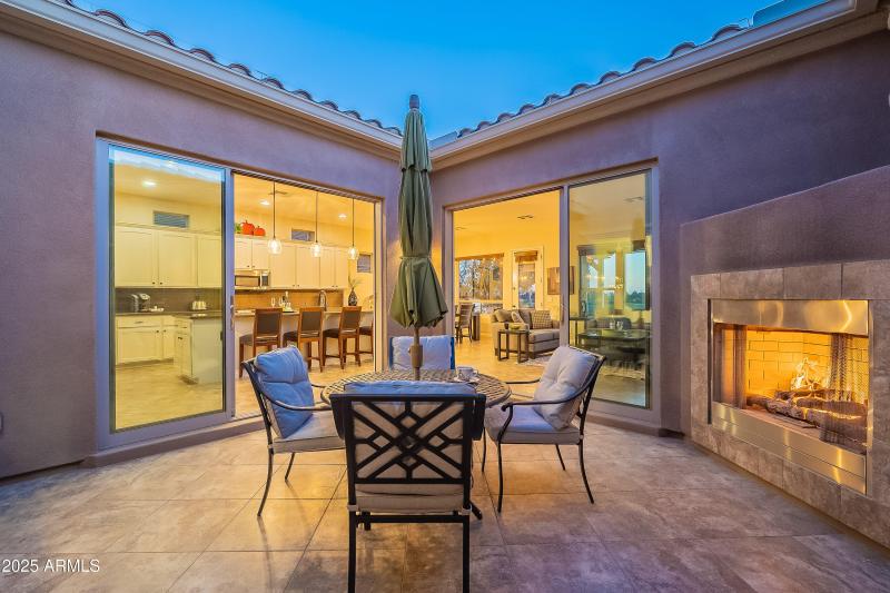 Outdoor Seating with Gas Fireplace
