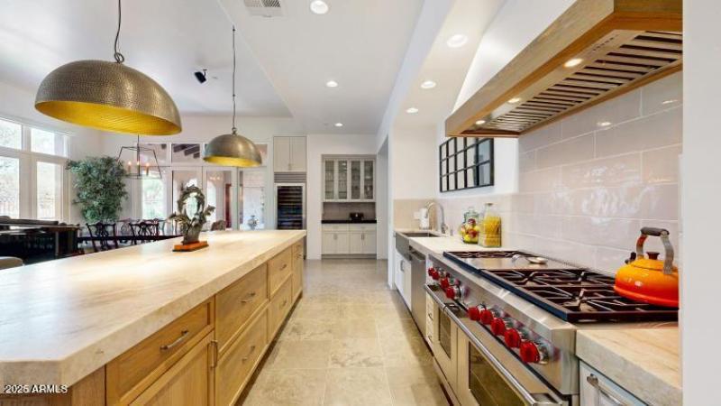 Kitchen with wolf 6 burner stove