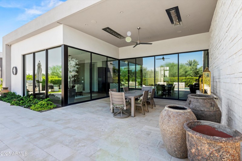Back heated patio