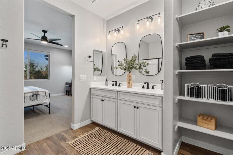 Extra storage in primary bathroom