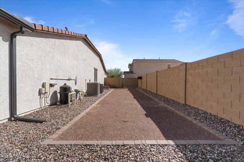 Cornhole or horseshoes area