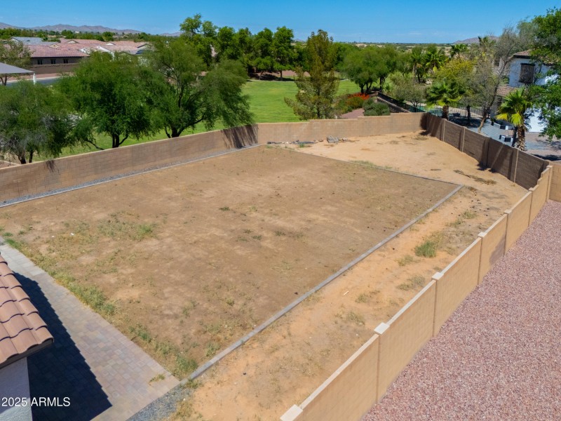 aerial view of yard
