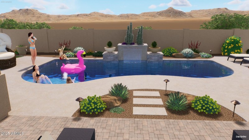Rendering: Pool remodel