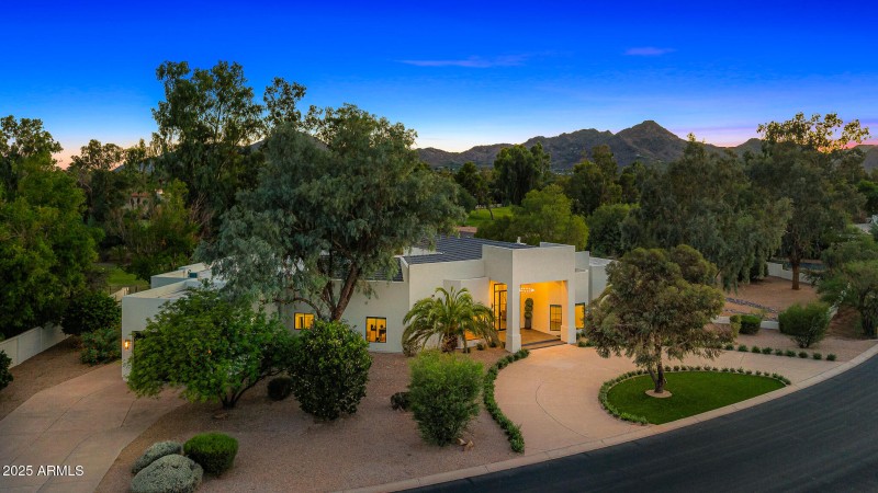 front of property_twilight aerial