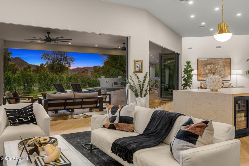 great room mountain views_twilight