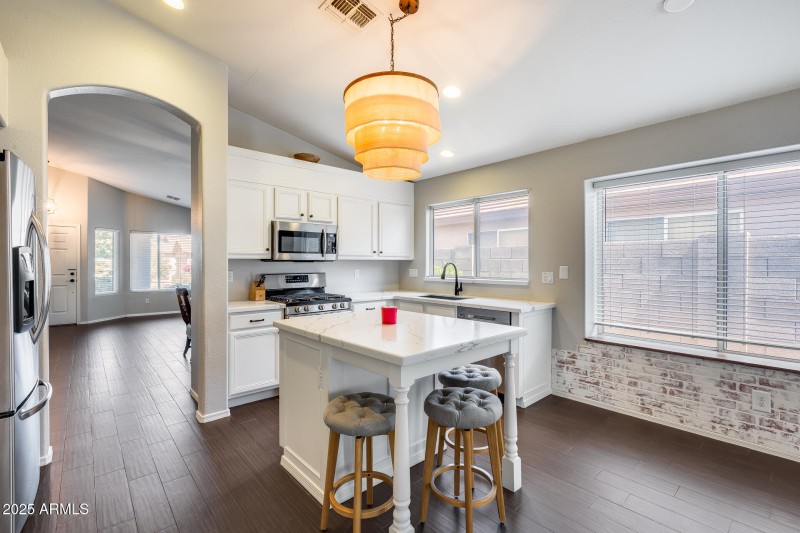 Kitchen with island