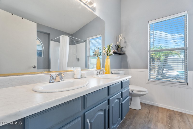 Renovated primary bathroom