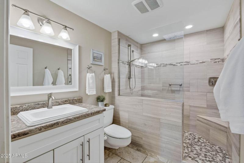 One of Two Fully remodeled Baths