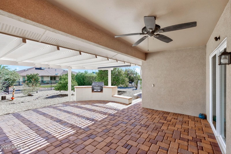 Extended Paver Patio with Built In BarBQ