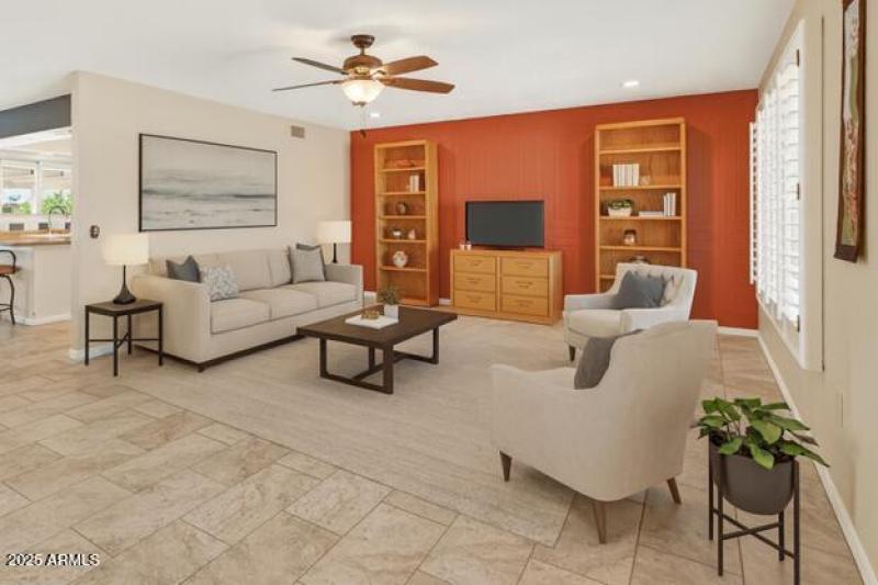Living Virtually Staged from Foyer