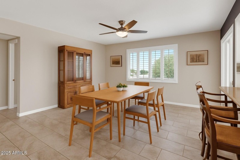 Virtually Staged Dining Room Limewood