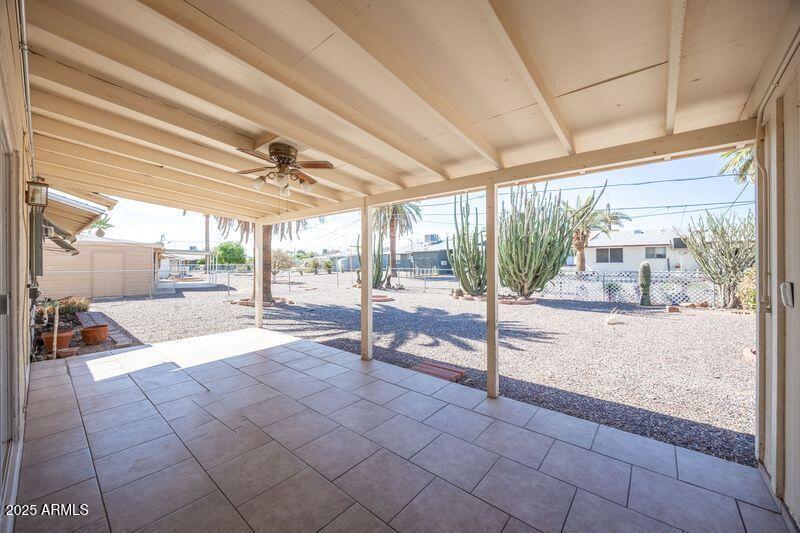 Covered-tiled patio