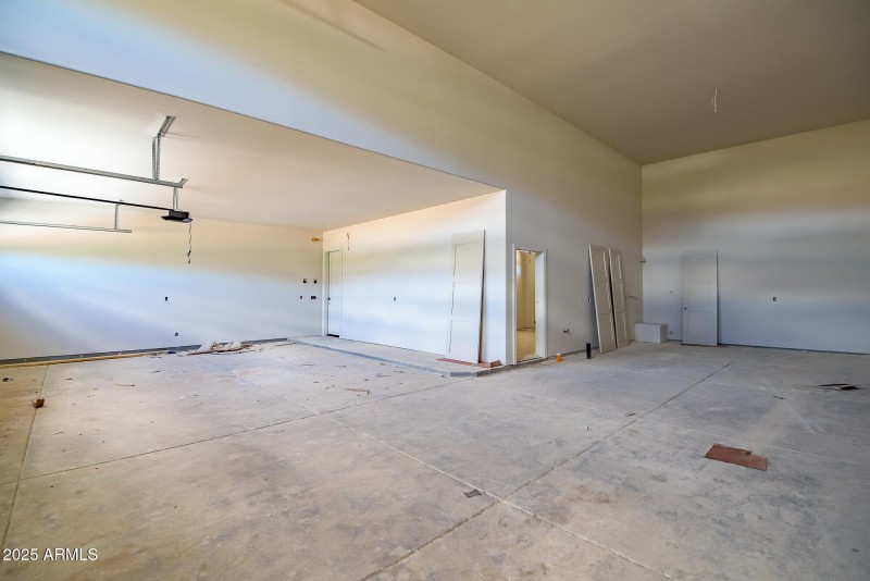 Inside huge garage