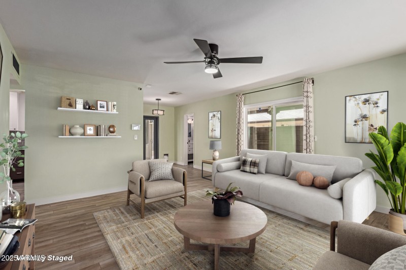 Virtually Staged Living Room