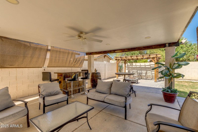 Large extended patio