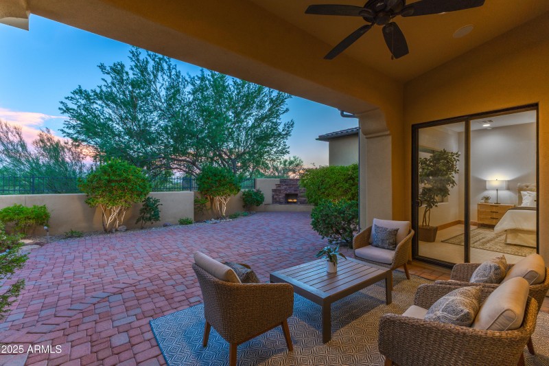 Covered Patio at Twilight