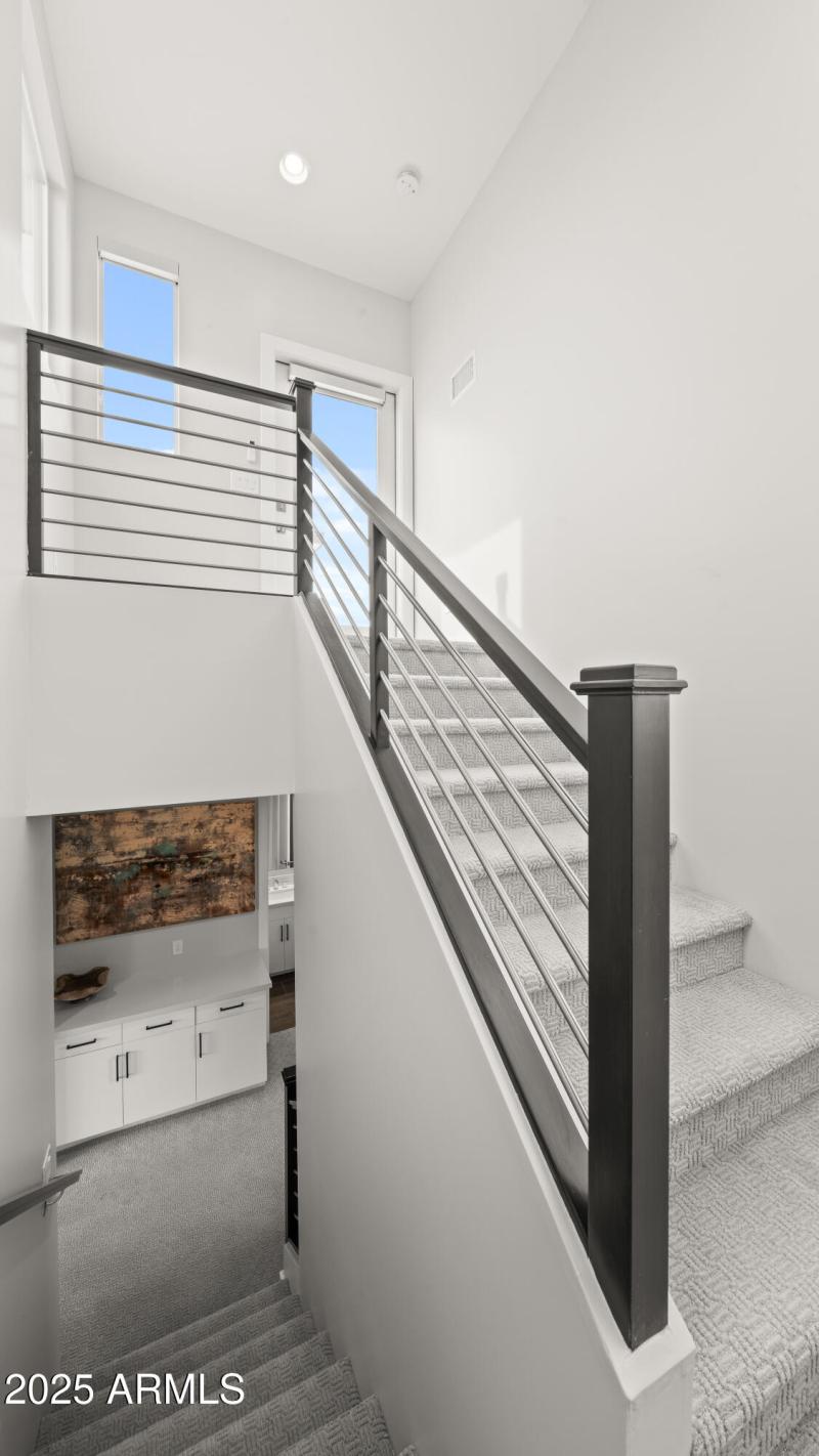 Stairs to roof deck