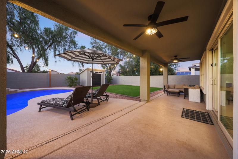 Huge back patio