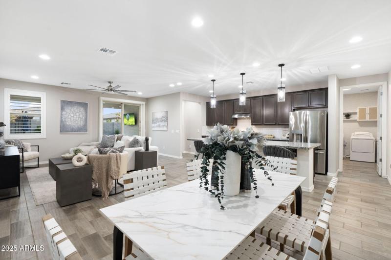 Kitchen and living