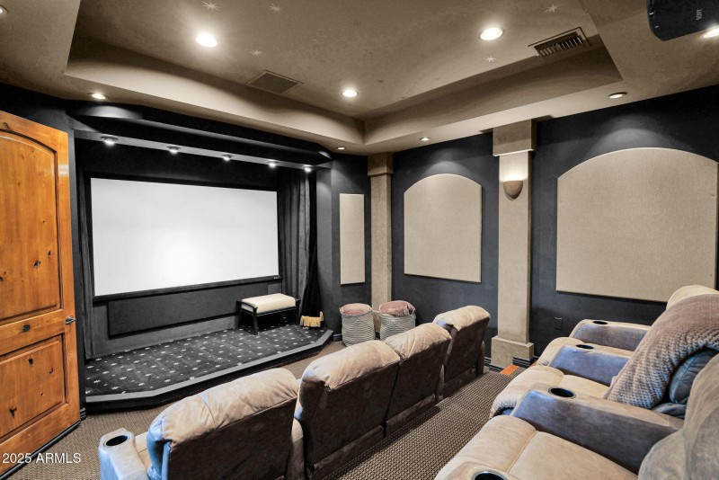 Theater room next to pool room