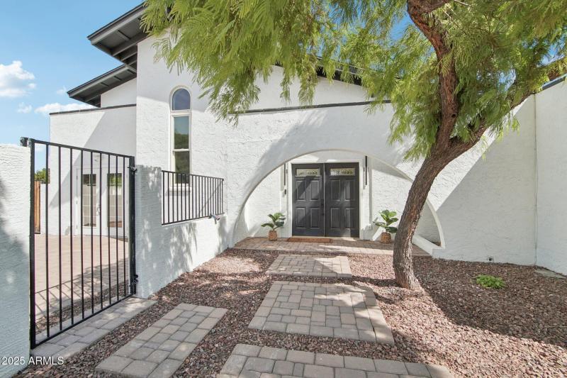 Separate office entry from the front