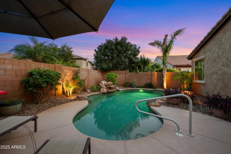 Tranquil backyard setting