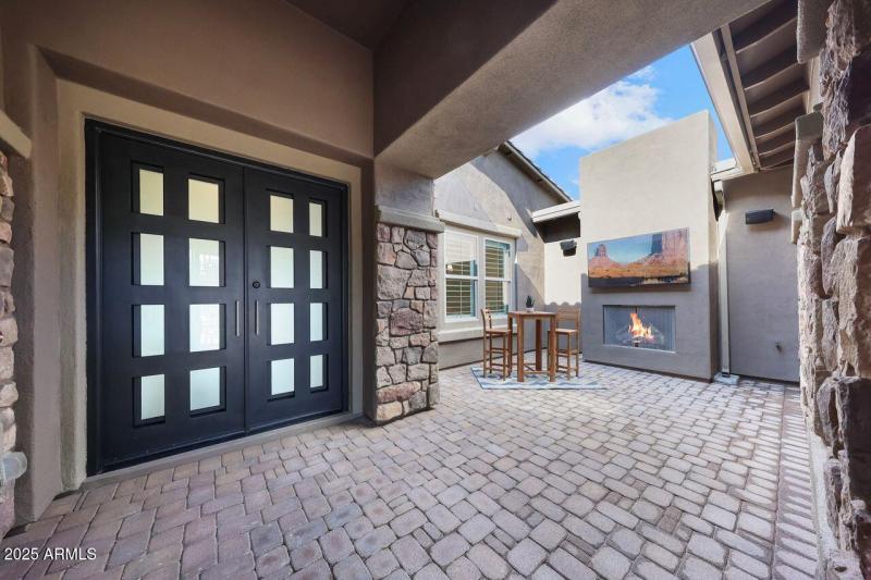 Double Iron Front Door Entry