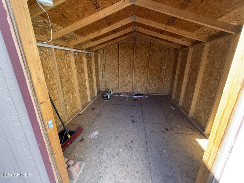 Inside Shed