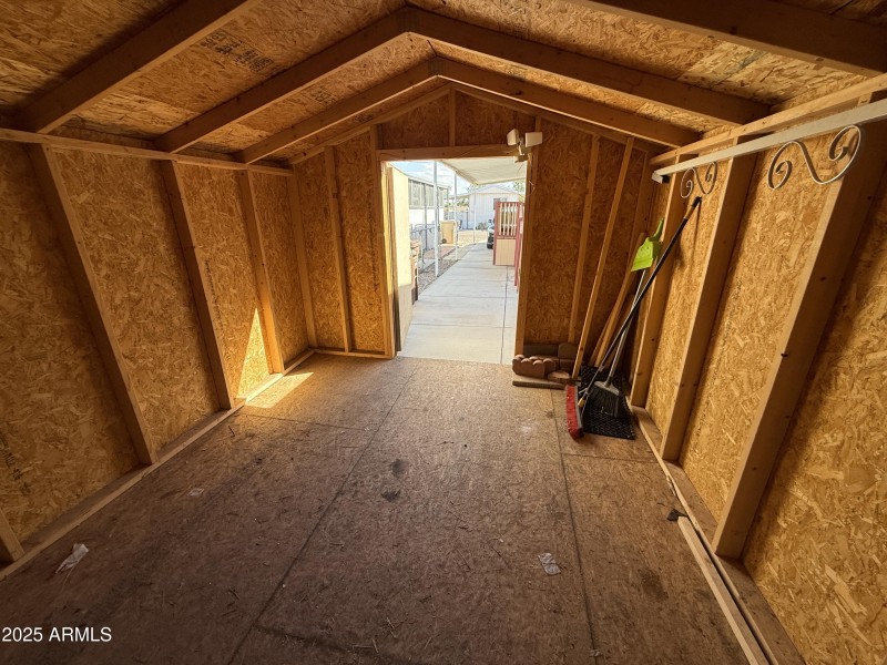 Inside Shed