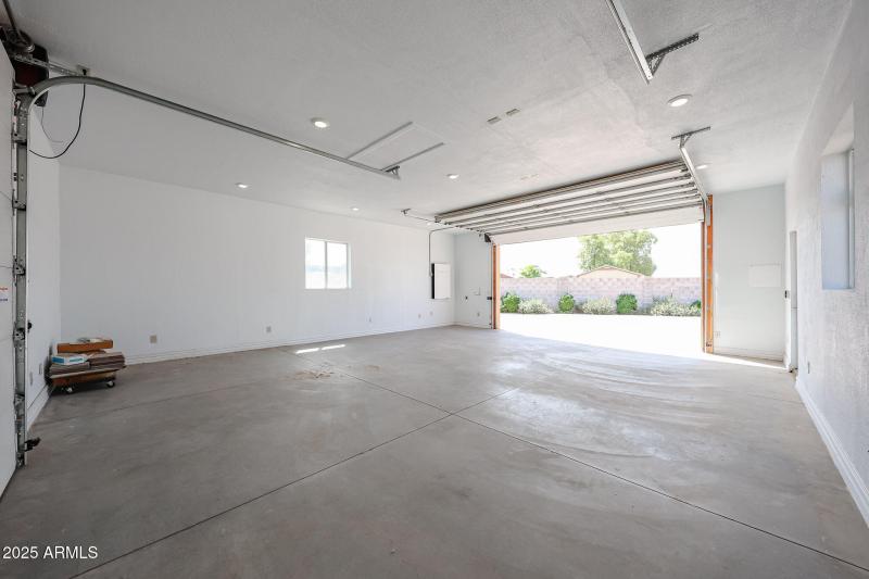 Both Ends of the Garage Open