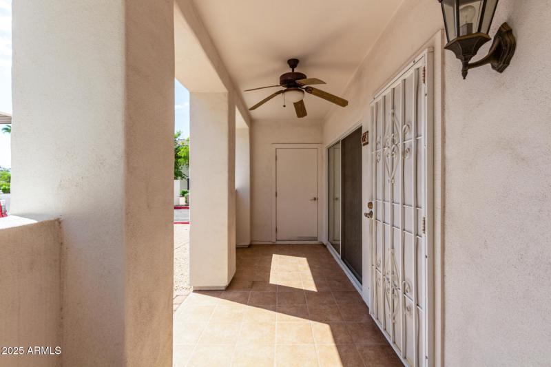 Covered Patio with 2 storage closets