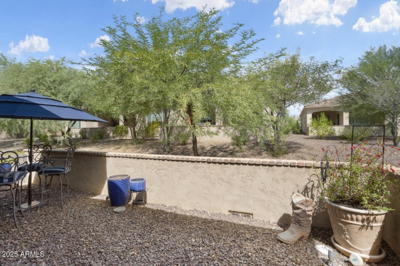 Mature landscaping