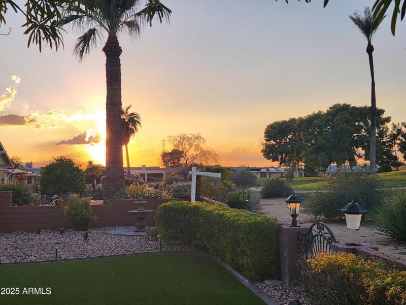 Sunset views to the west