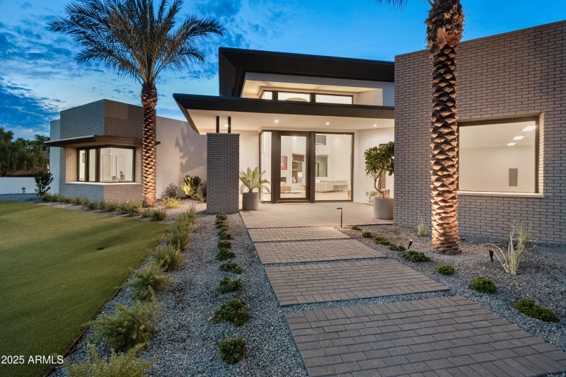 Twilight Front Yard