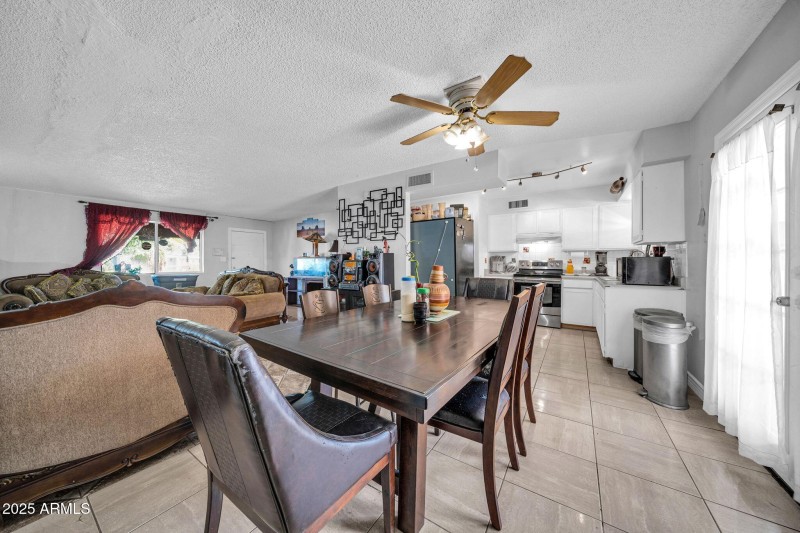 Dining to great room and kitchen
